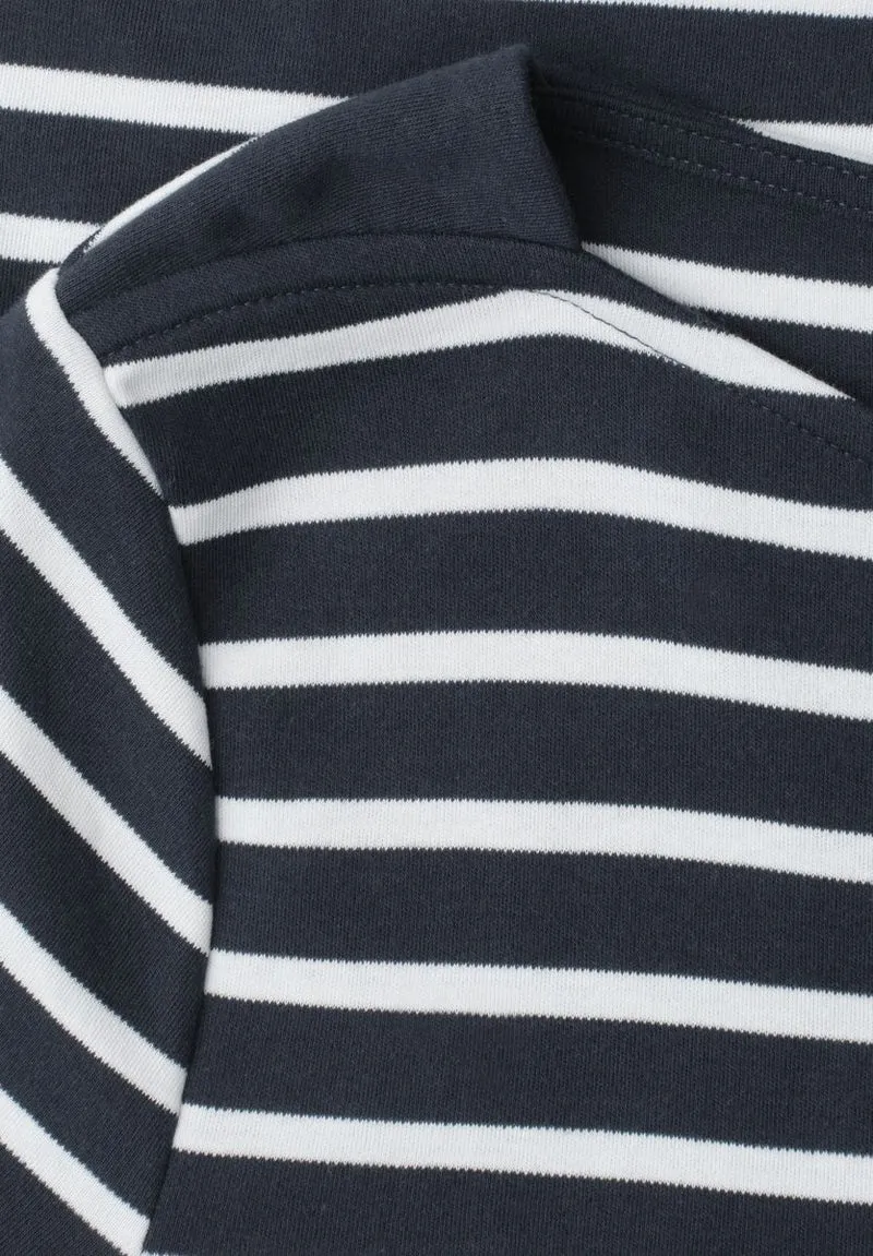 T-Shirt mit Boat Neck und Streifen
