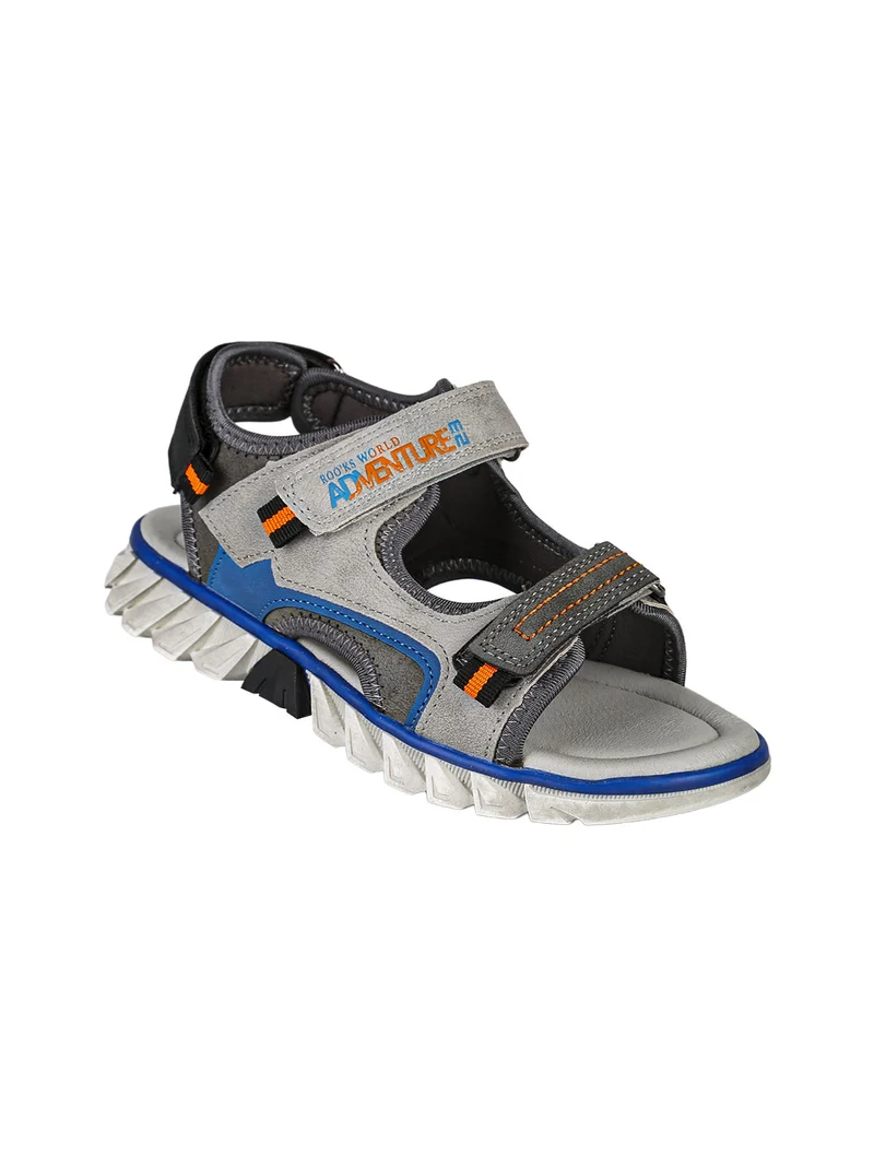 Sandali da ragazzo con strappi - grigio