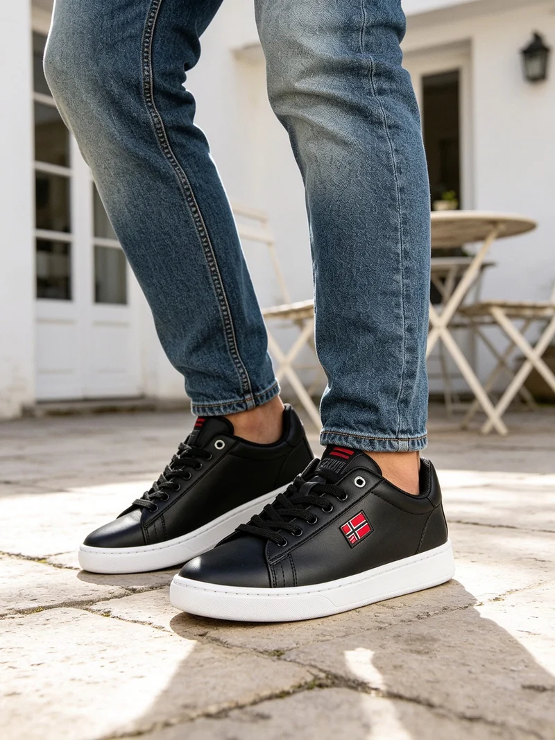 Sneakers basse da uomo - nero
