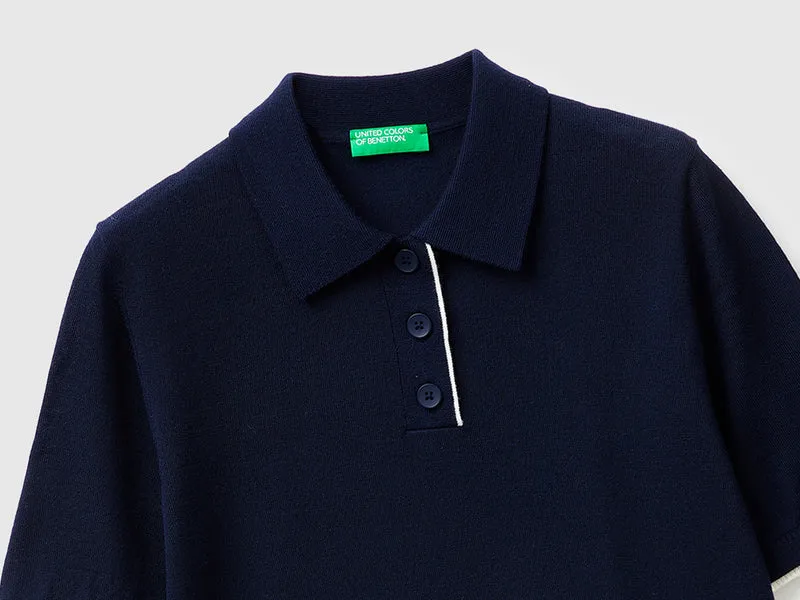 Poloshirt aus 100 % Merinowolle