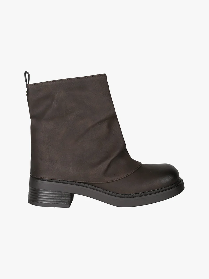 Stivaletti donna slouchy - moro