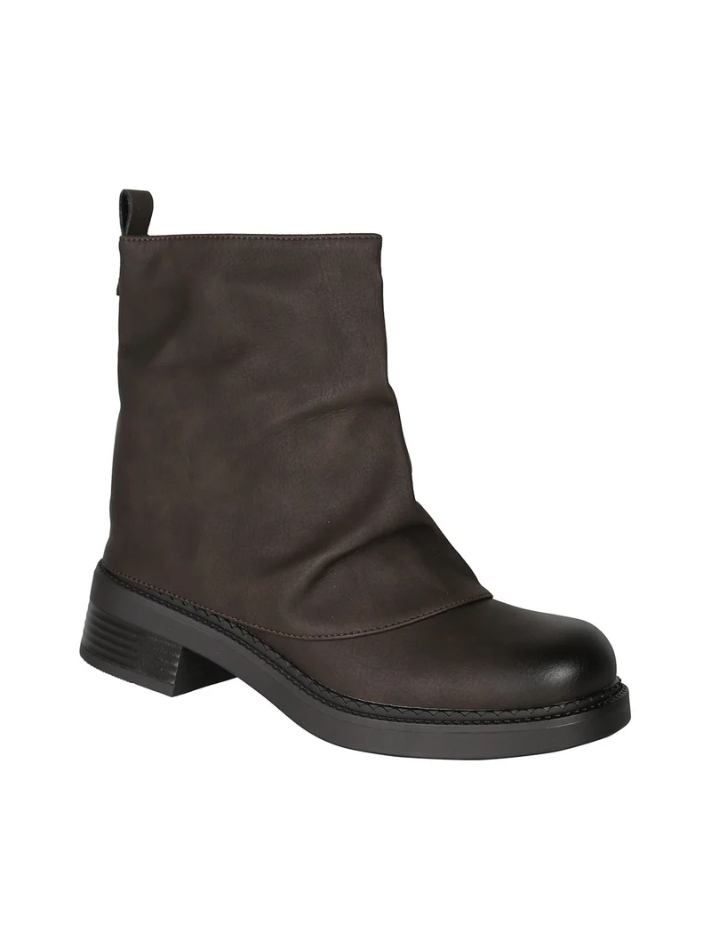 Stivaletti donna slouchy - moro