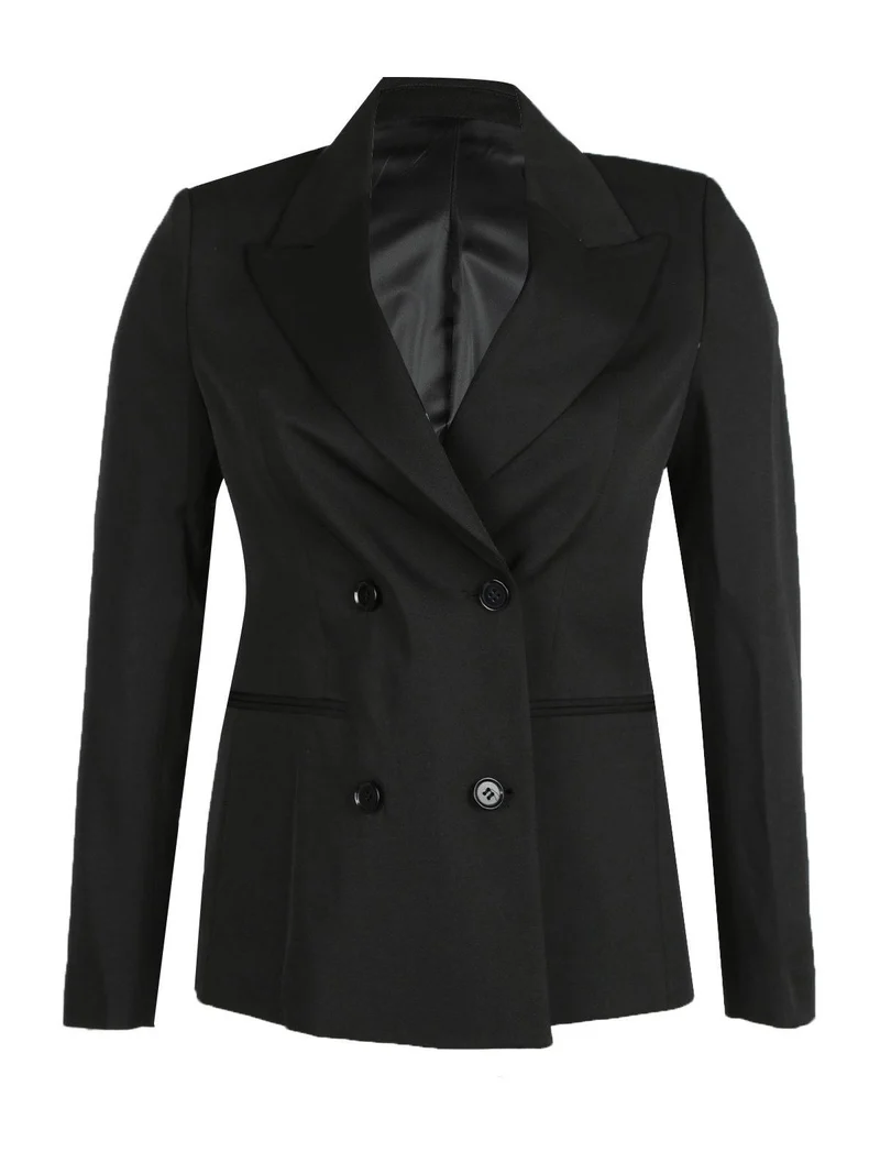 Blazer doppiopetto con bottoni donna - nero