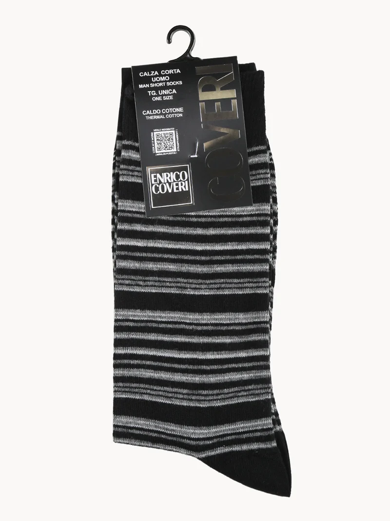 Calze lunghe da uomo in caldo cotone - grigio