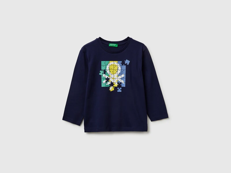Bio-Baumwoll-T-Shirt mit Logodruck