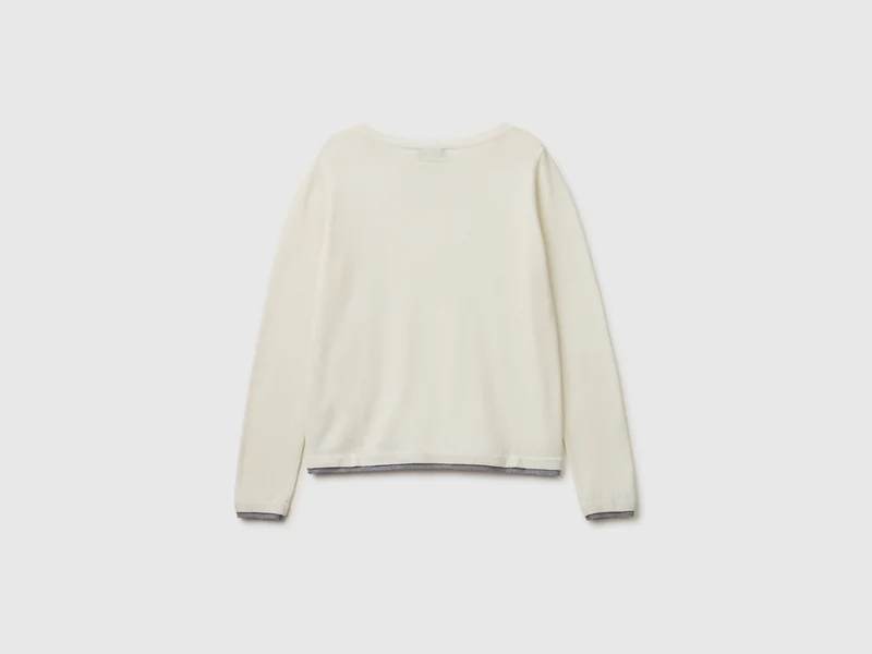 Pullover mit U-Boot-Ausschnitt aus 100 % Merinowolle