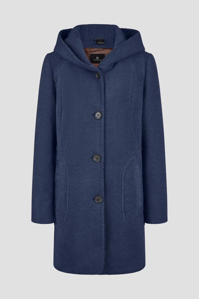 Wolljacke mit Kapuze