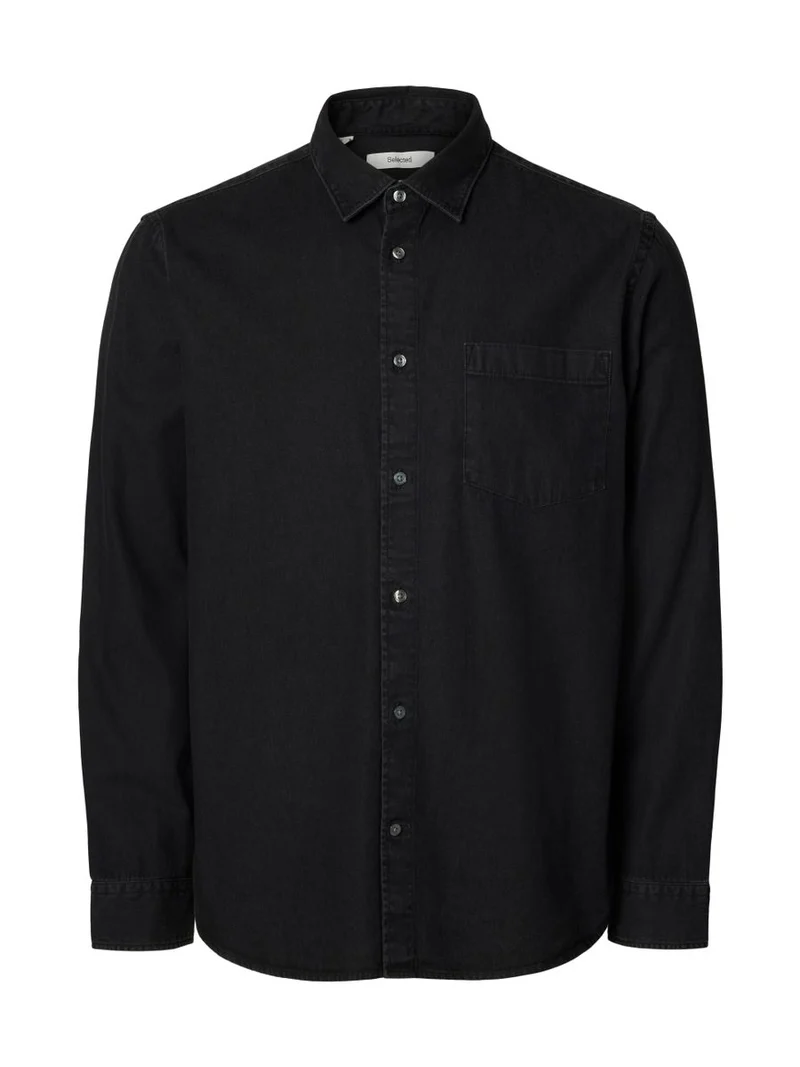 SLMCLAUS-CARLO REG DENIM LS SHIRT NOOS