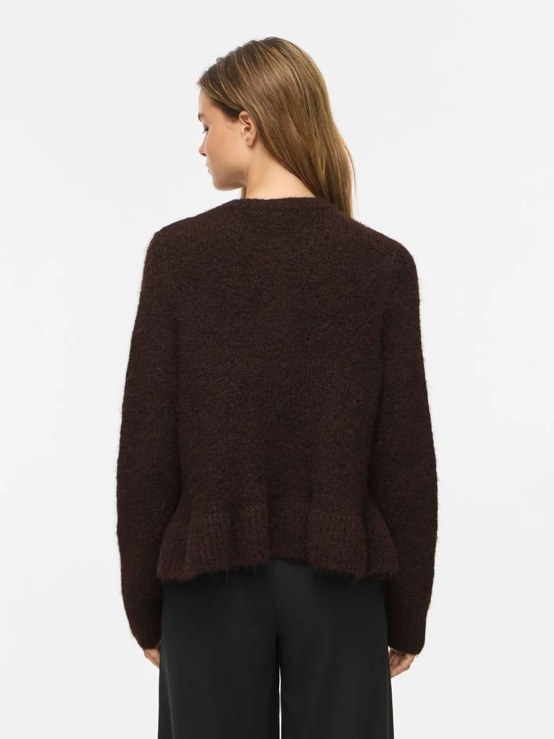 VIBOWS L/S FLOUNCE KNIT CARDIGAN-NOOS