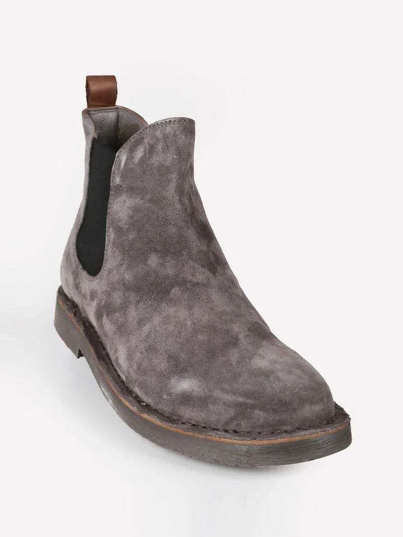 Stivaletti uomo in pelle scamosciata - grigio