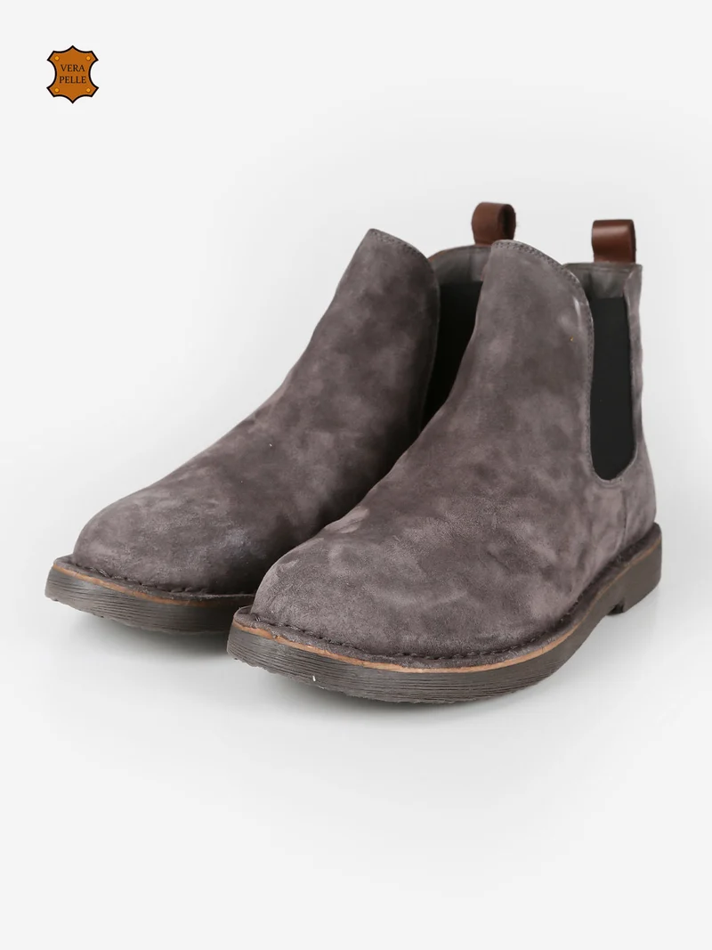 Stivaletti uomo in pelle scamosciata - grigio