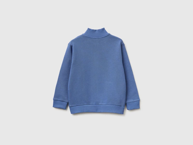 Sweatshirt aus Bio-Baumwolle mit Reißverschluss