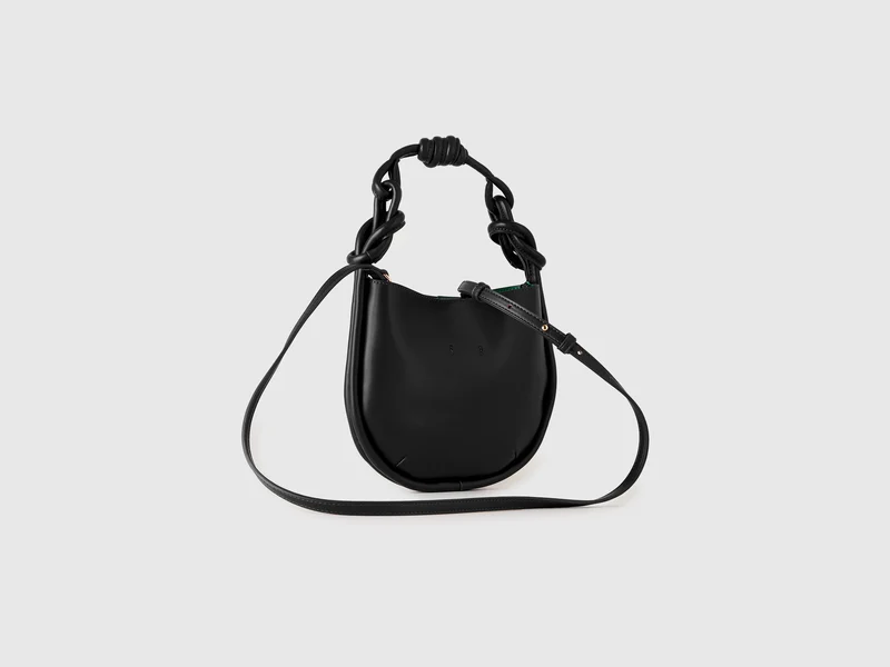 Mini-Hobo-Tasche in Schwarz