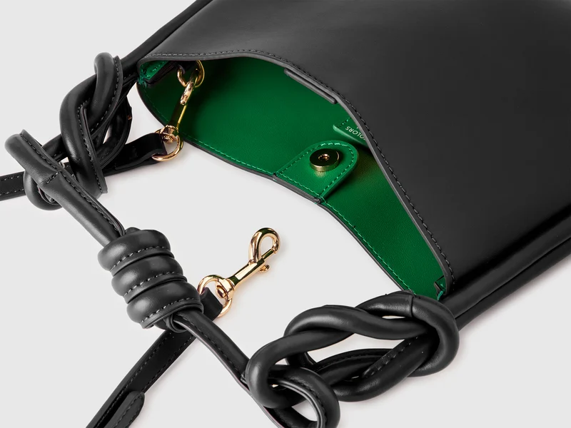 Mini-Hobo-Tasche in Schwarz
