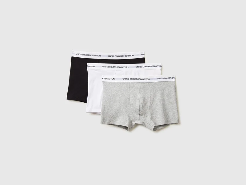 Dreier-Set Boxershorts aus dehnbarer Bio-Baumwolle