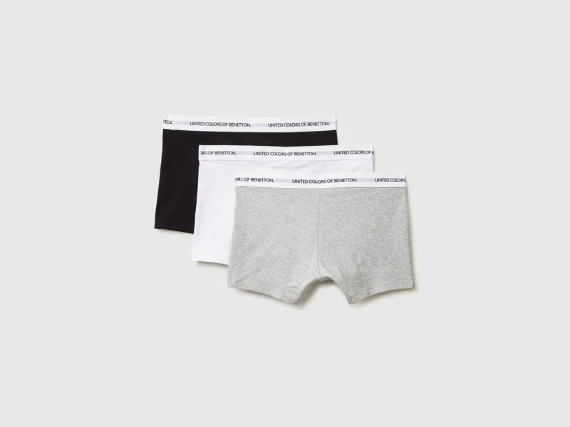 Dreier-Set Boxershorts aus dehnbarer Bio-Baumwolle