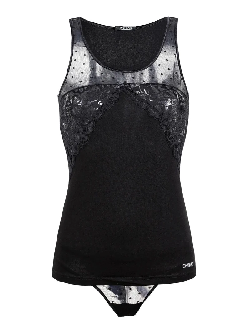 Coordinato intimo nero con pizzo - nero