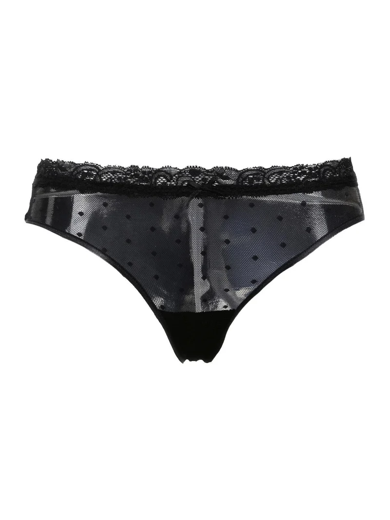 Coordinato intimo nero con pizzo - nero