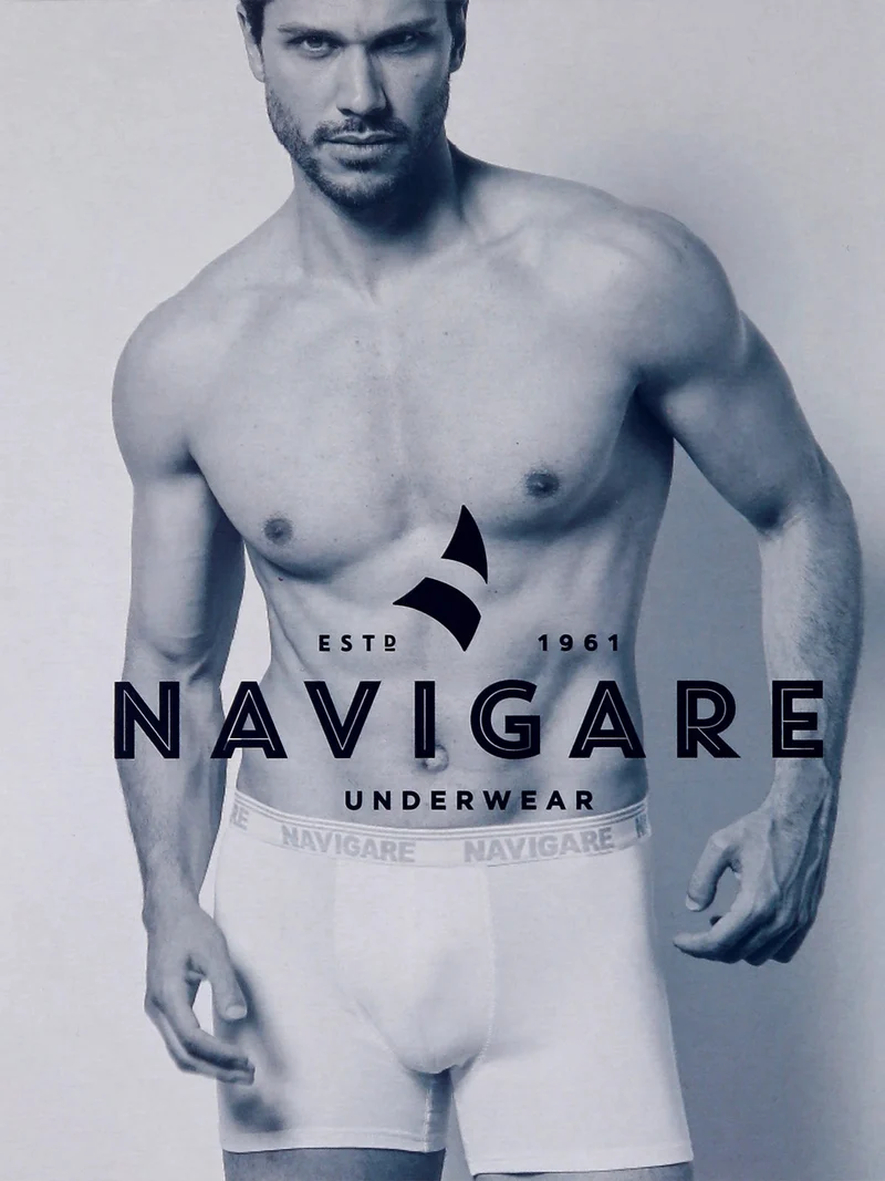Boxer da uomo in cotone bielastico - bianco