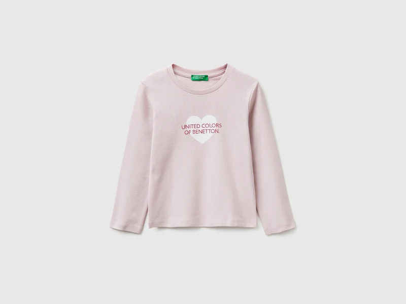 T-Shirt aus Bio-Baumwolle mit Glitzerlogo