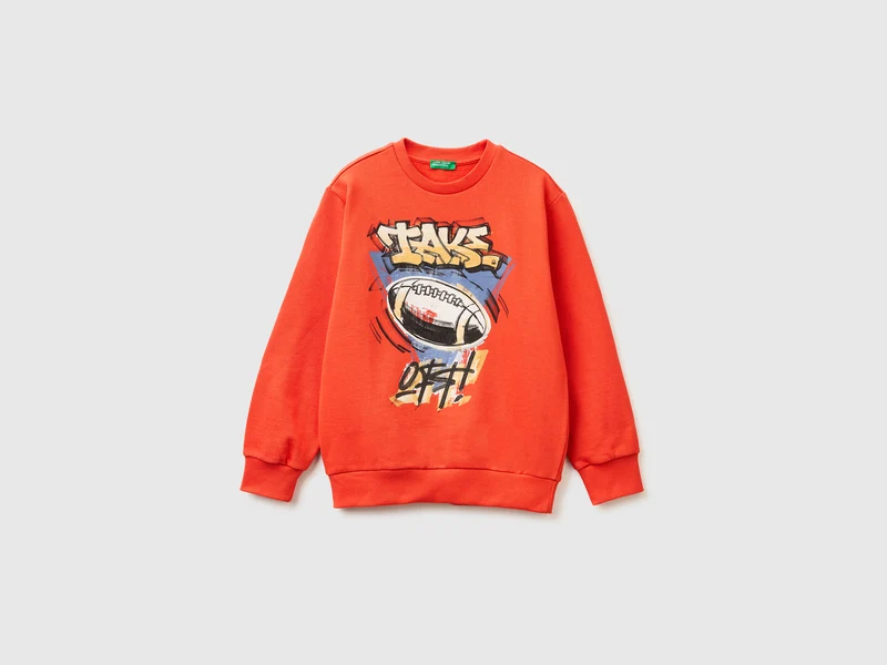 Geschlossenes Sweatshirt mit Aufdruck