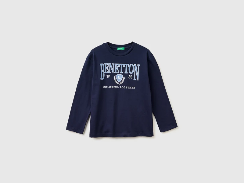 Bio-Baumwoll-T-Shirt mit Logodruck