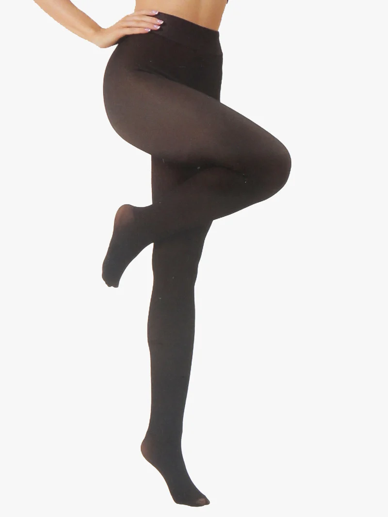 Collant felpato da donna 300 denari - nero