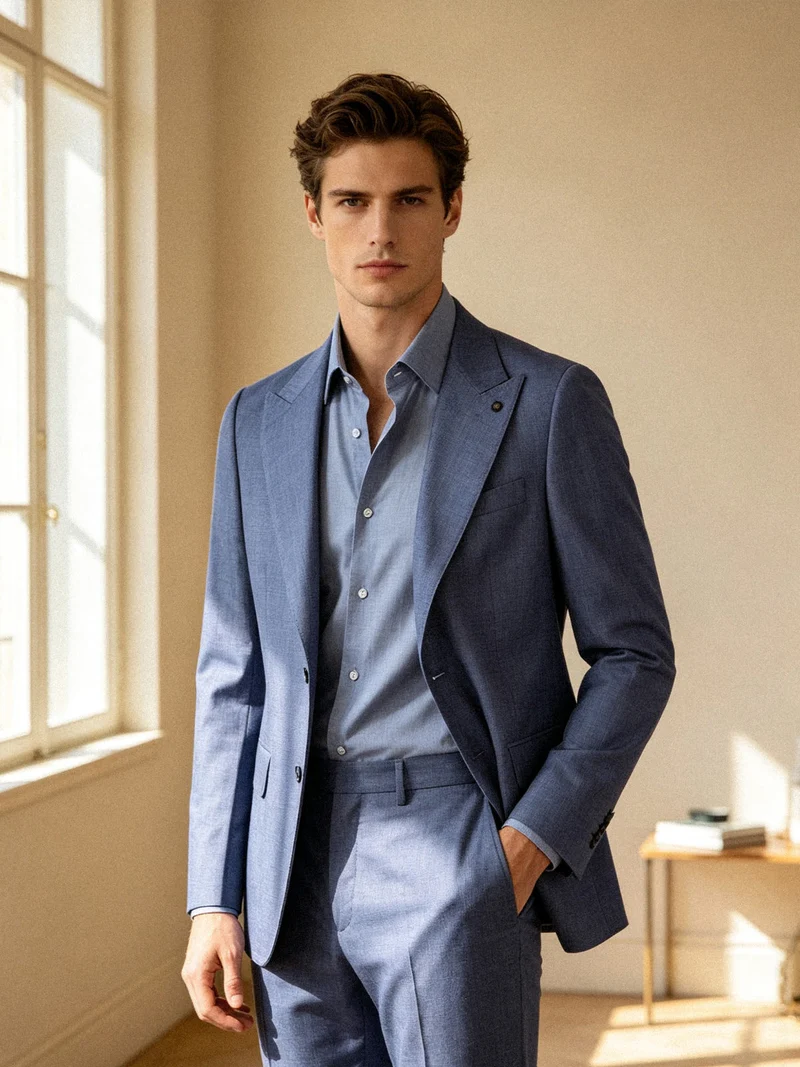Blazer classico da uomo - blu
