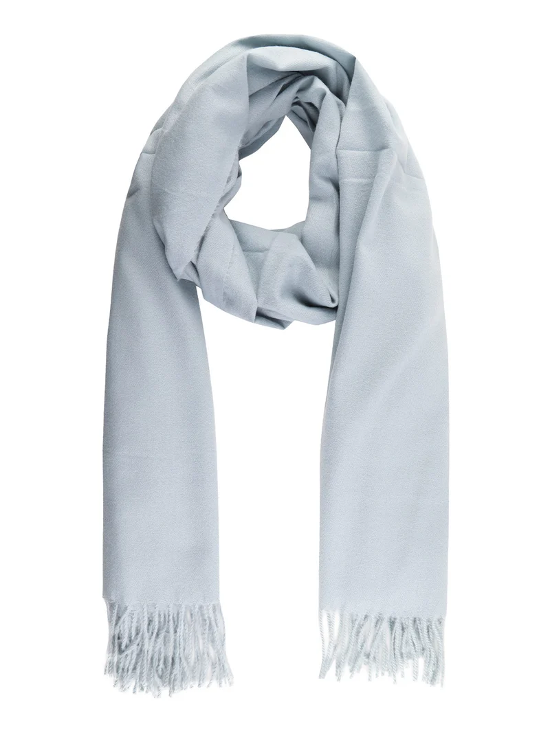 Sciarpa donna con frange - azzurro