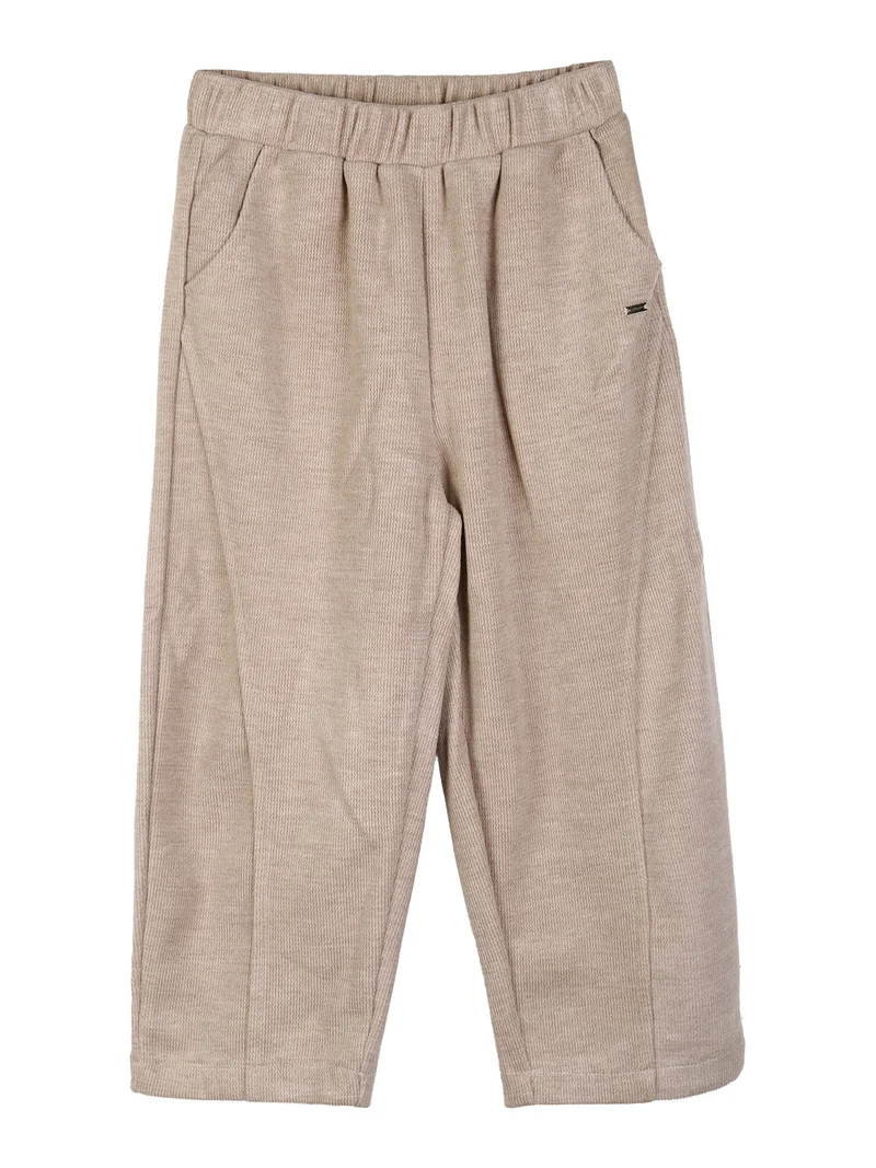 Completo 2 pezzi da bambina con felpa girocollo e pantaloni a palloncino - rosa