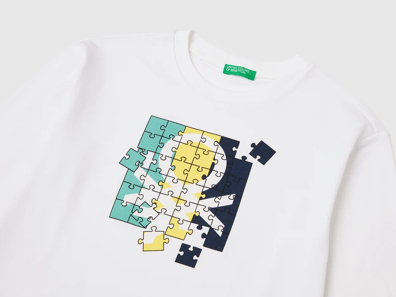 Bio-Baumwoll-T-Shirt mit Logodruck