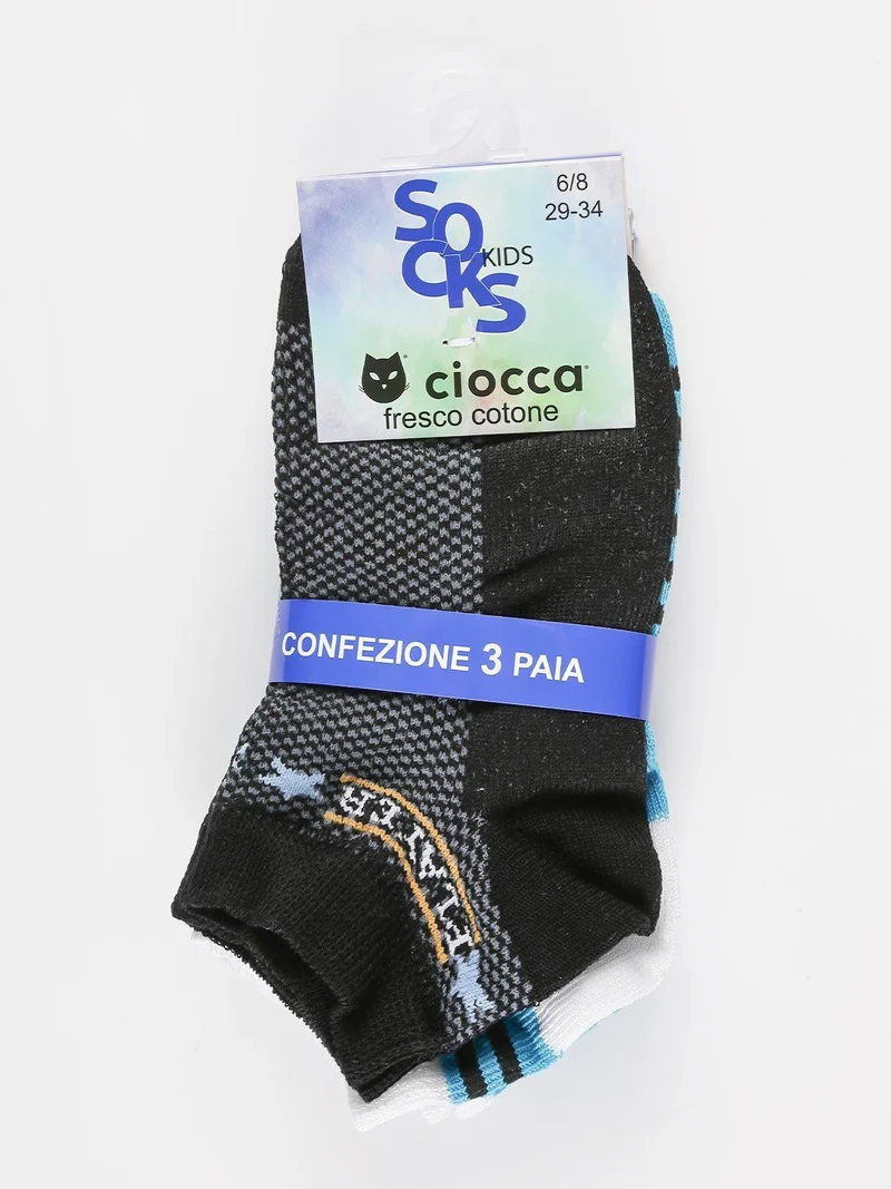 Calze bambino confezione 3 paia - nero