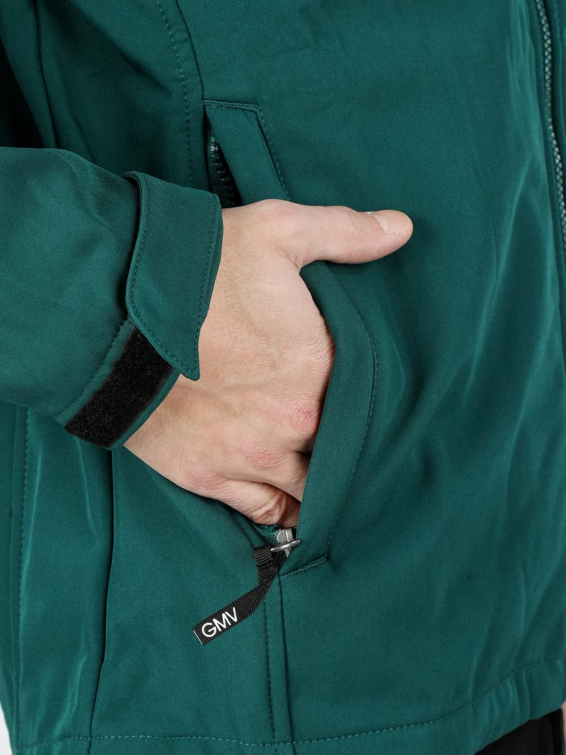 Giubbino da uomo impermeabile con interno caldo - verde
