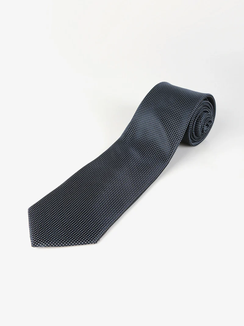 Cravatta elegante a piccoli pois - blu scuro