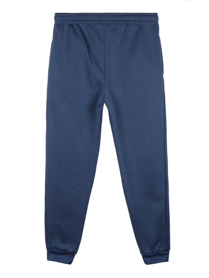 Pantaloni tuta felpati da bambina - blu scuro
