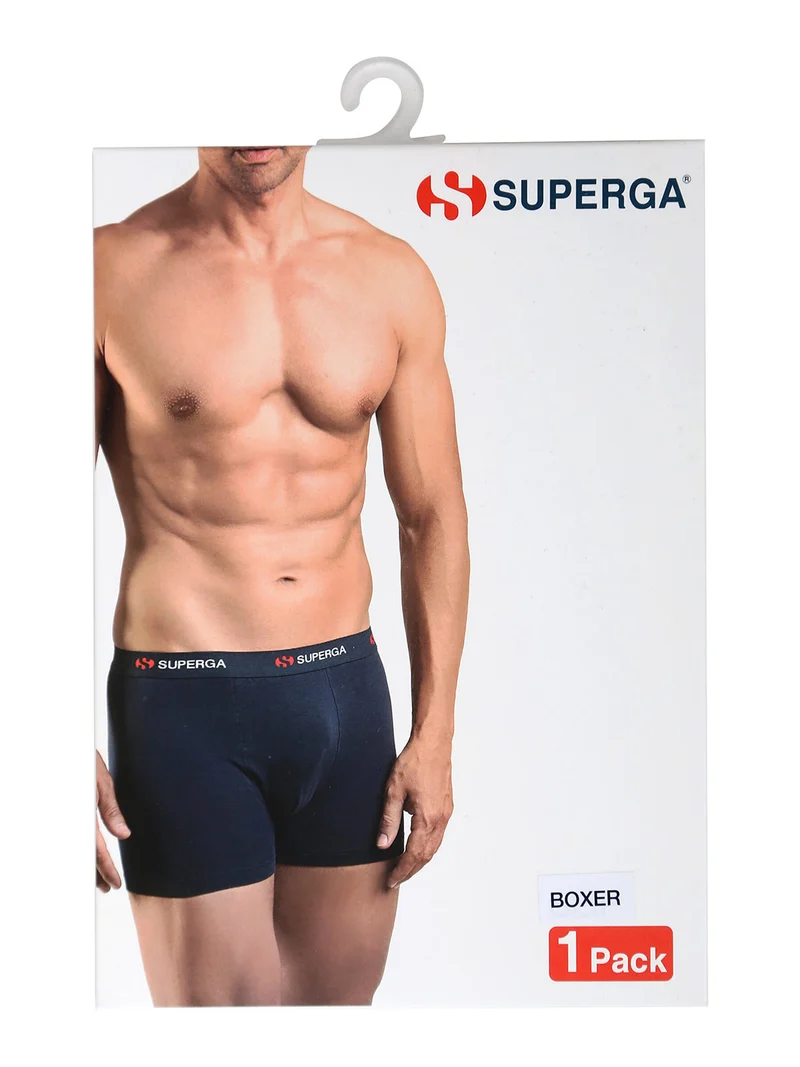 Boxer da uomo in cotone - blu scuro