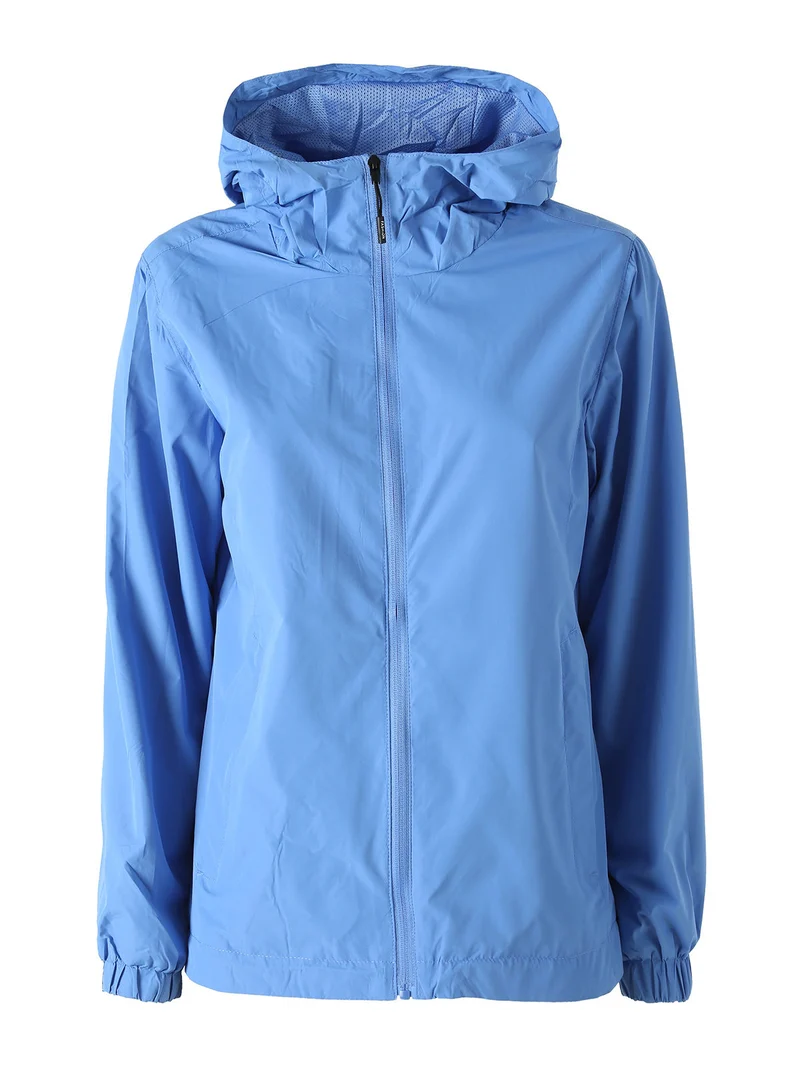 Giacca a vento da donna con cappuccio - blu