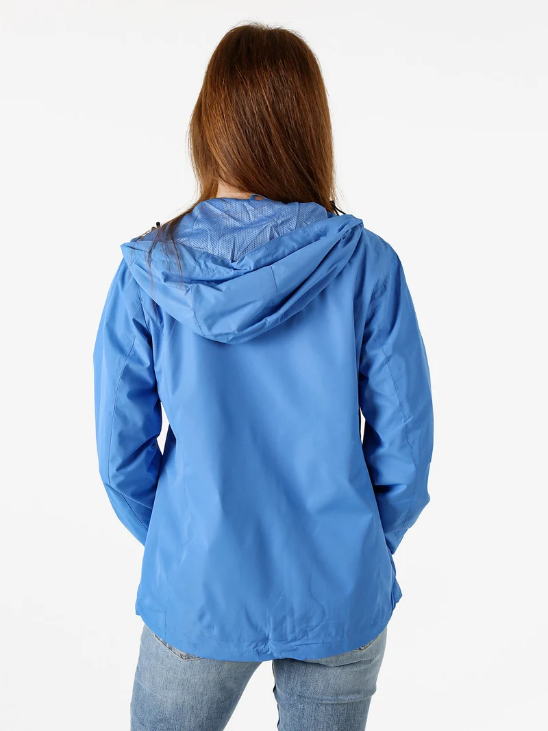 Giacca a vento da donna con cappuccio - blu