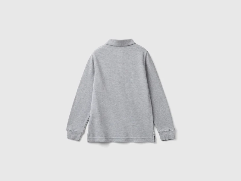 Langärmliges Poloshirt aus Baumwolle