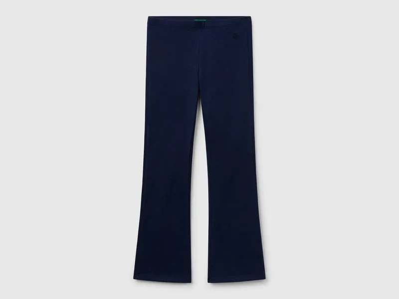 Leggings aus Stretch-Baumwolle mit ausgestelltem Bein