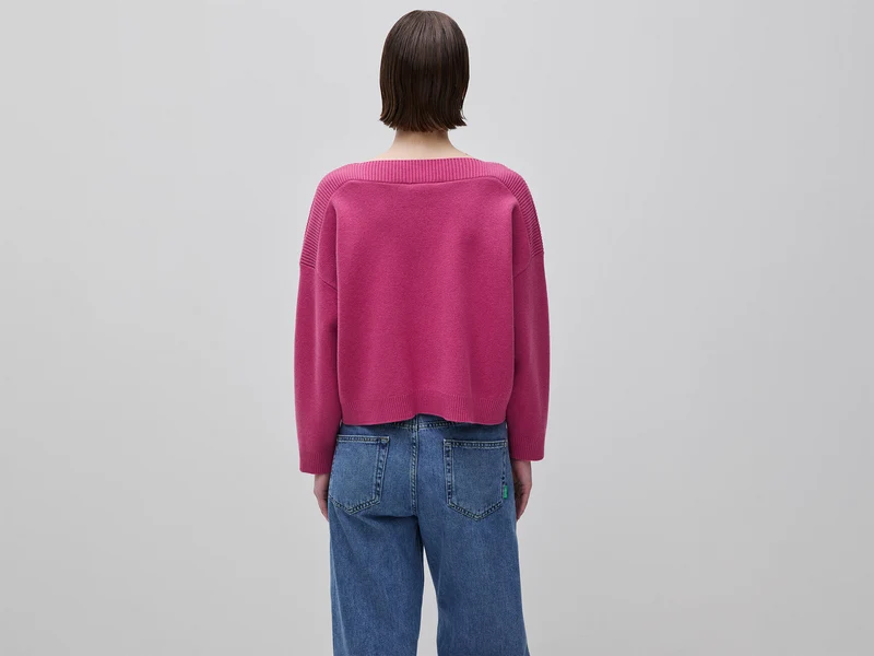 Kastenförmiger Jacquard-Pullover