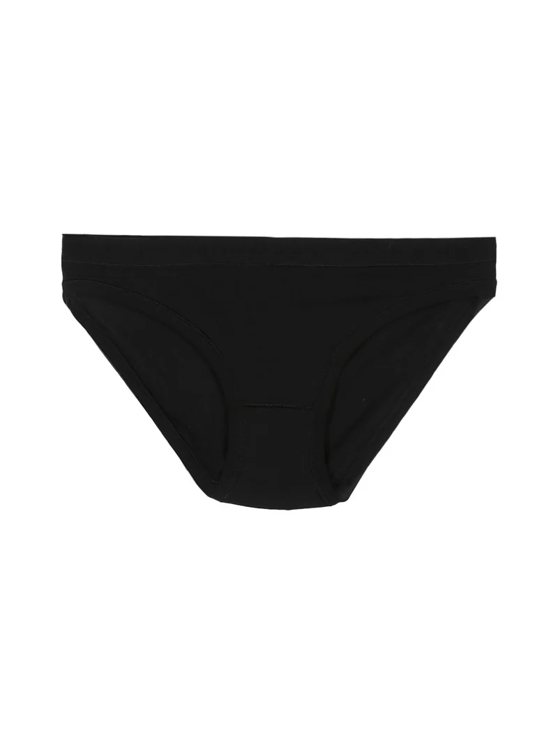 Confezione da 3 slip mini da donna in cotone bielastico - nero
