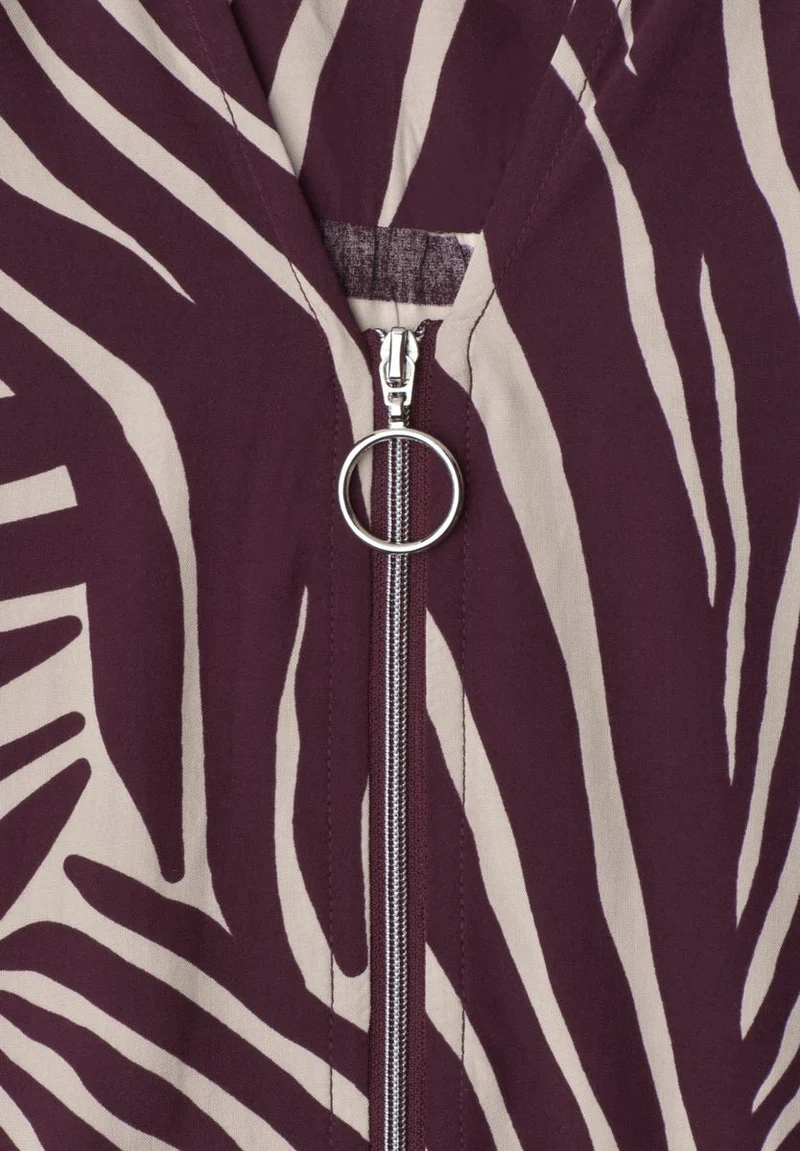 Midi-Kleid mit Split Neck und Zipper