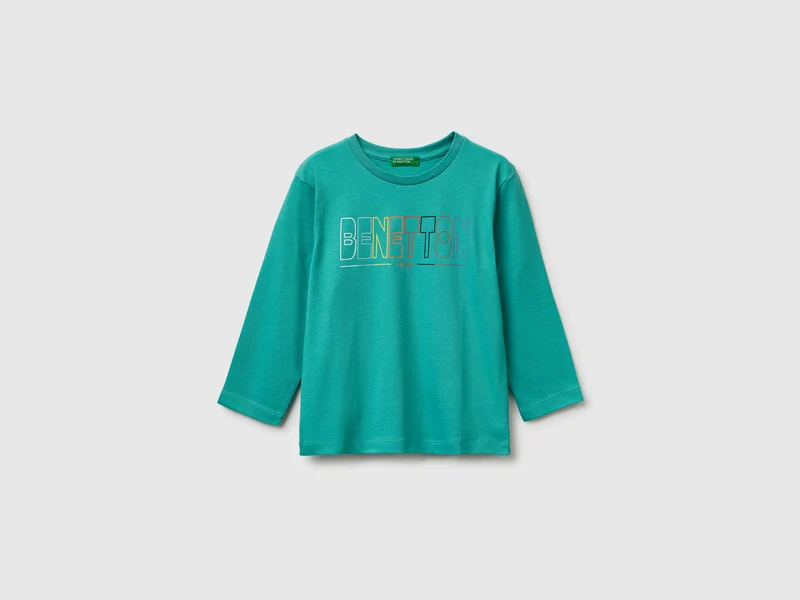 Bio-Baumwoll-T-Shirt mit Logodruck