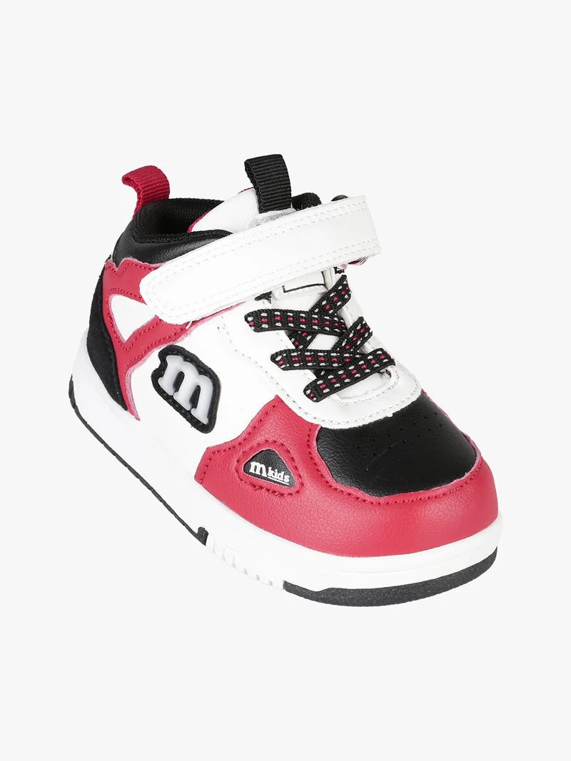 Sneakers alte da bambino con cinturino a strappo - rosso
