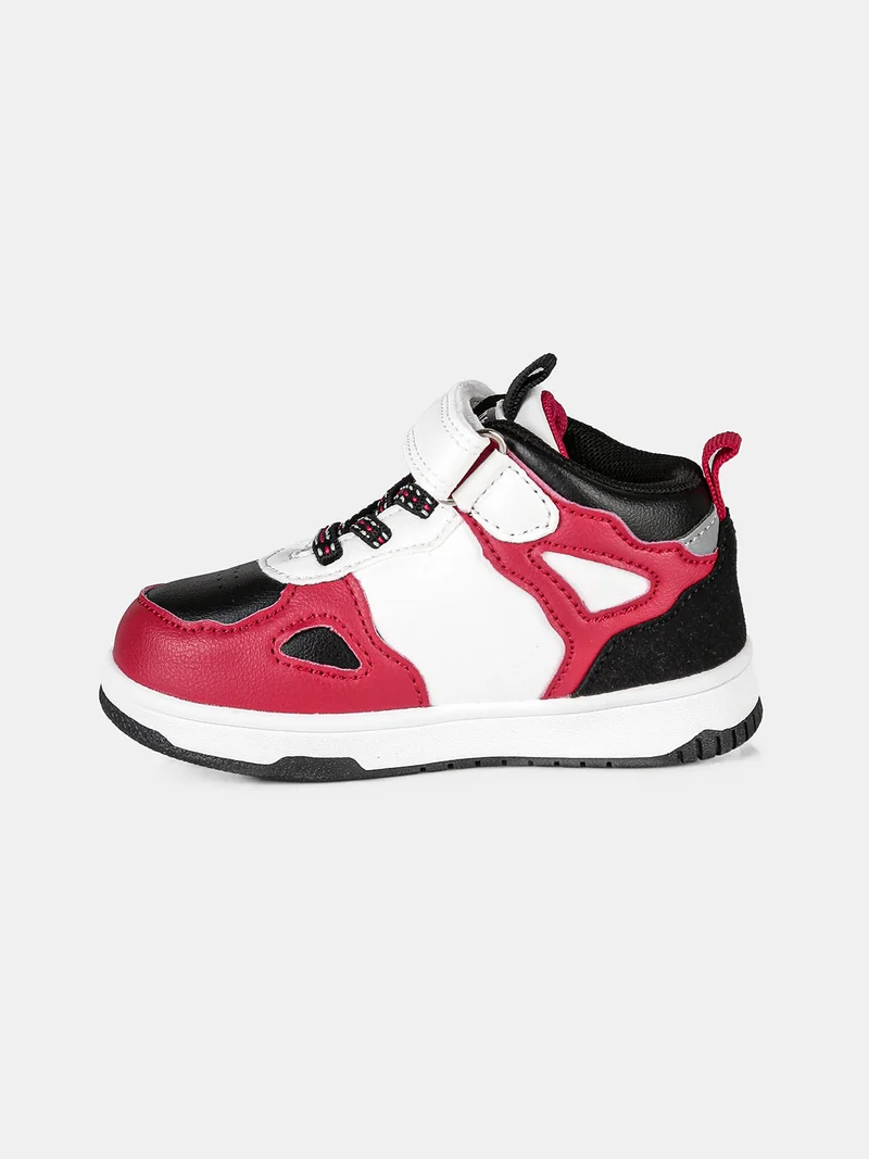 Sneakers alte da bambino con cinturino a strappo - rosso