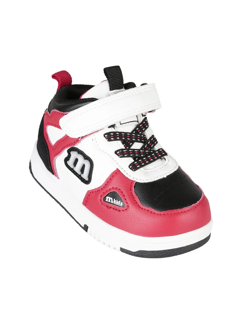 Sneakers alte da bambino con cinturino a strappo - rosso