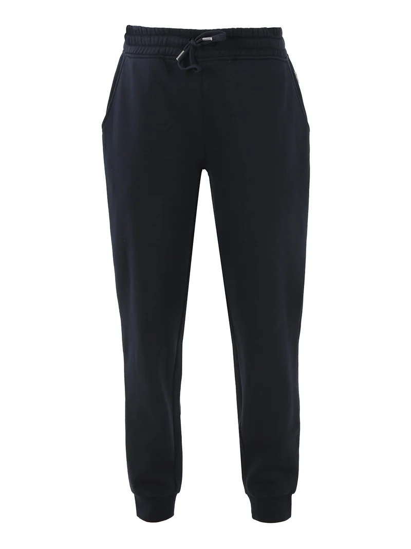 Pantaloni sportivi da donna felpati con coulisse - blu scuro