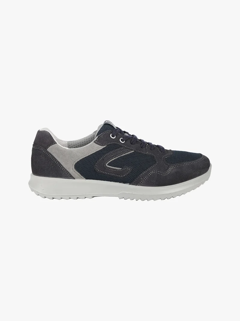 DEEP VESUVIO Sneakers uomo in pelle e tessuto - blu scuro