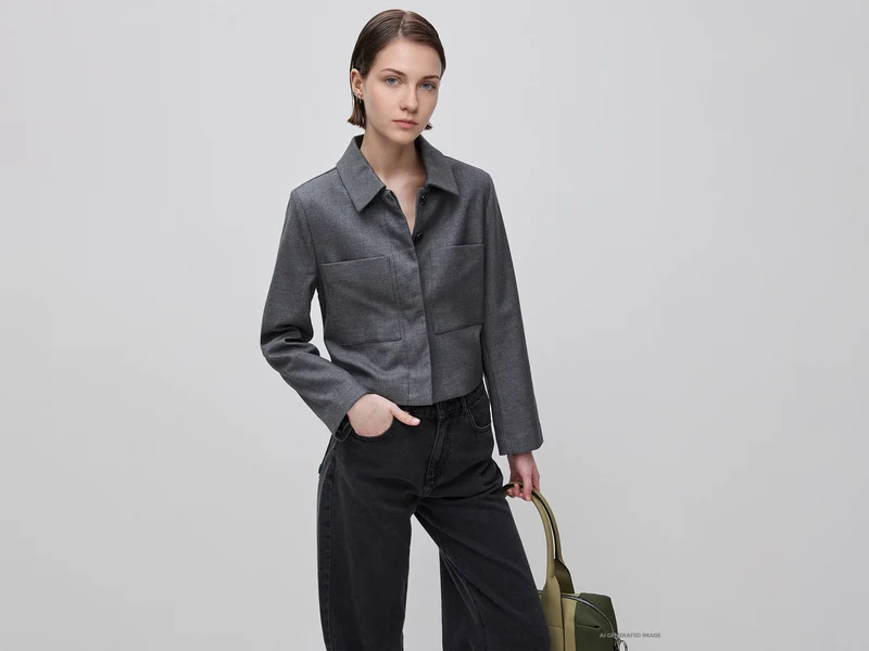 Kurze Jacke mit Taschen